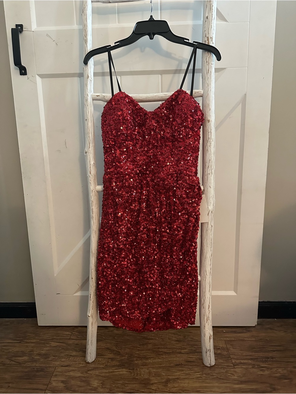 Red Sequin Cocktail Dress